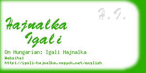 hajnalka igali business card